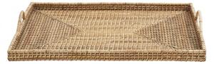 Nordal - RATTAN tray w/handles, square