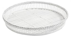 Nordal - Bamboo tray, round, white