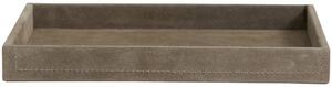 Nordal - SAMOA tray, suede leather, grey, large