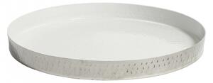 Nordal - DELUXE round tray ø-40, white/silver