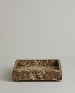 Nordal - AYU marble tray, large square, brown