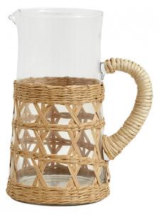 Nordal - WEVA pitcher, glass, rattan, nature