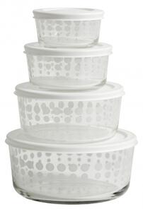 Nordal - KEEP bowl set, s/4, clear w/white