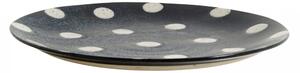 Nordal - GRAINY dot plate, S, dark blue/sand