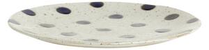 Nordal - GRAINY dot plate, S, sand/dark blue