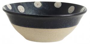 Nordal - GRAINY dot bowl, dark blue/sand