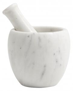 Nordal - Mortar w/pestle, white marble