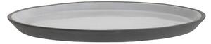 Nordal - Stoneware dinner plate, black/white