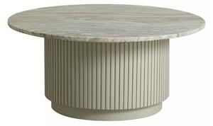 Nordal - ERIE round coffee table white marble top