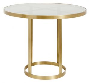 Nordal - LUXURY round display table, golden/black