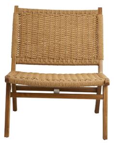 Nordal - CLUB lounge chair, teak/weaving