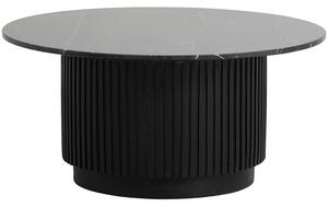 Nordal - ERIE round coffee table black marble top