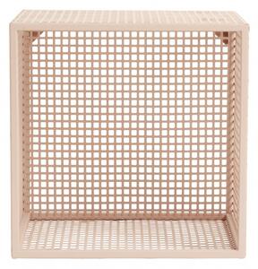 Nordal - WIRE box for wall, light pink, S