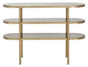 Nordal - LUXURY oval console table, golden/black