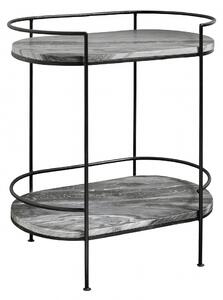 Nordal - MIDNIGHT oval side table, black marble