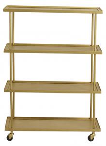 Nordal - KAMO trolley w/4 shelves, golden