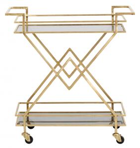 Nordal - TROLLEY, golden w/black glass