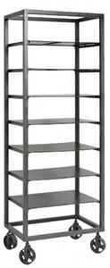 Nordal - Iron rack, grey, removable metal shelves