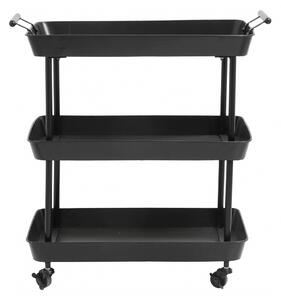 Nordal - Iron trolley on wheels, black