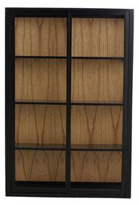 Nordal - BEI wall cabinet, sliding doors, black