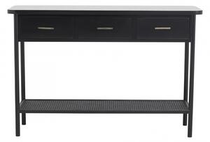 Nordal - ARDA console table, 3 drawers, black