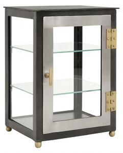 Nordal - Display cabinet, black, silver, brass