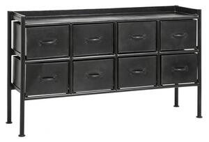 Nordal - PORTLAND black iron drawer, 8 drawers