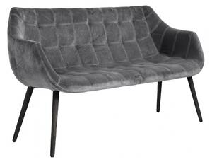 Nordal - Sofa, grey, velvet, black legs