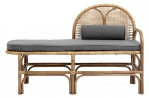 Nordal - BALI bench w/mattress, rattan, nature