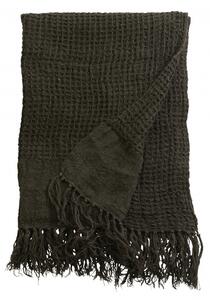 Nordal - ARGO M towel w/fringes, linen, charcoal