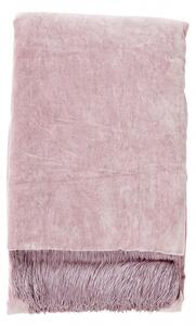 Nordal - Blanket w/fringes, light purple velvet