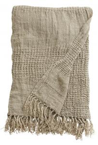 Nordal - SATURN M towel w/fringes, linen, natural