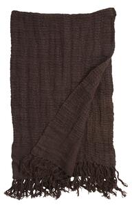 Nordal - ARIES towel w/fringes, M, linen, brown