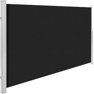 TecTake GmbH 401525 sidomarkis i aluminium utdragbar med upprullningsmekanism - 160 x 300 cm, svart