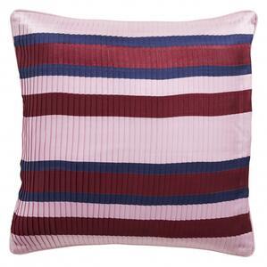 Nordal - Cushion cover, stripes, rose/burgundy