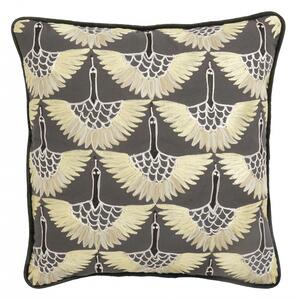 Nordal - Cushion cover, yellow bird embroidery