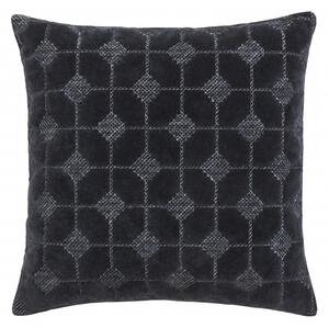 Nordal - Cushion cover, black velvet, embroidery