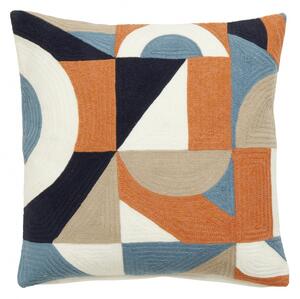 Nordal - GEOMETRIC cush.cover, orange, dusty blue