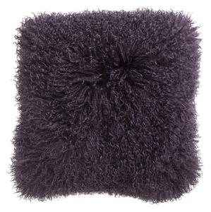 Nordal - Lamb fur cushion cover, dark purple