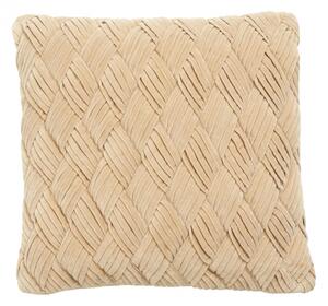 Nordal - Cushion cover, nude, velvet, braided