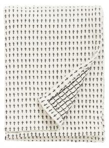 Nordal - Tea towel, waffle, off white w/black