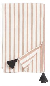 Nordal - Table cloth stripe, dark peach/off white