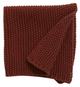 Nordal - MERGA dish cloth, knit, rusty red