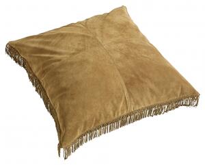 Nordal - HIPPIE leather cushion cover, l.brown L