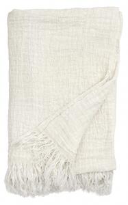 Nordal - ALULA bed cover w/fringes, linen, white