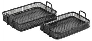 Nordal - Bamboo tray, s/2, black