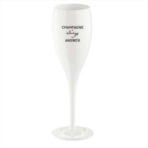 Koziol - CHEERS Champagne Is The Answer, Champagneglas med print 6-pack 100ml