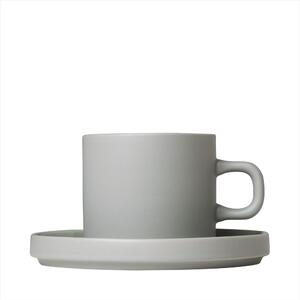 Blomus - MIO,Set med 2 kaffemuggar & fat, 4 pcs. Mirage Grey