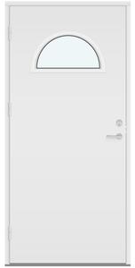 Panelingångsdörrar | Flat panel, halvcirkelformigt glas