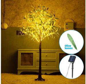 Aigostar - LED Solcell dekoration 285xLED/3,8m IP65 varm vit oliv